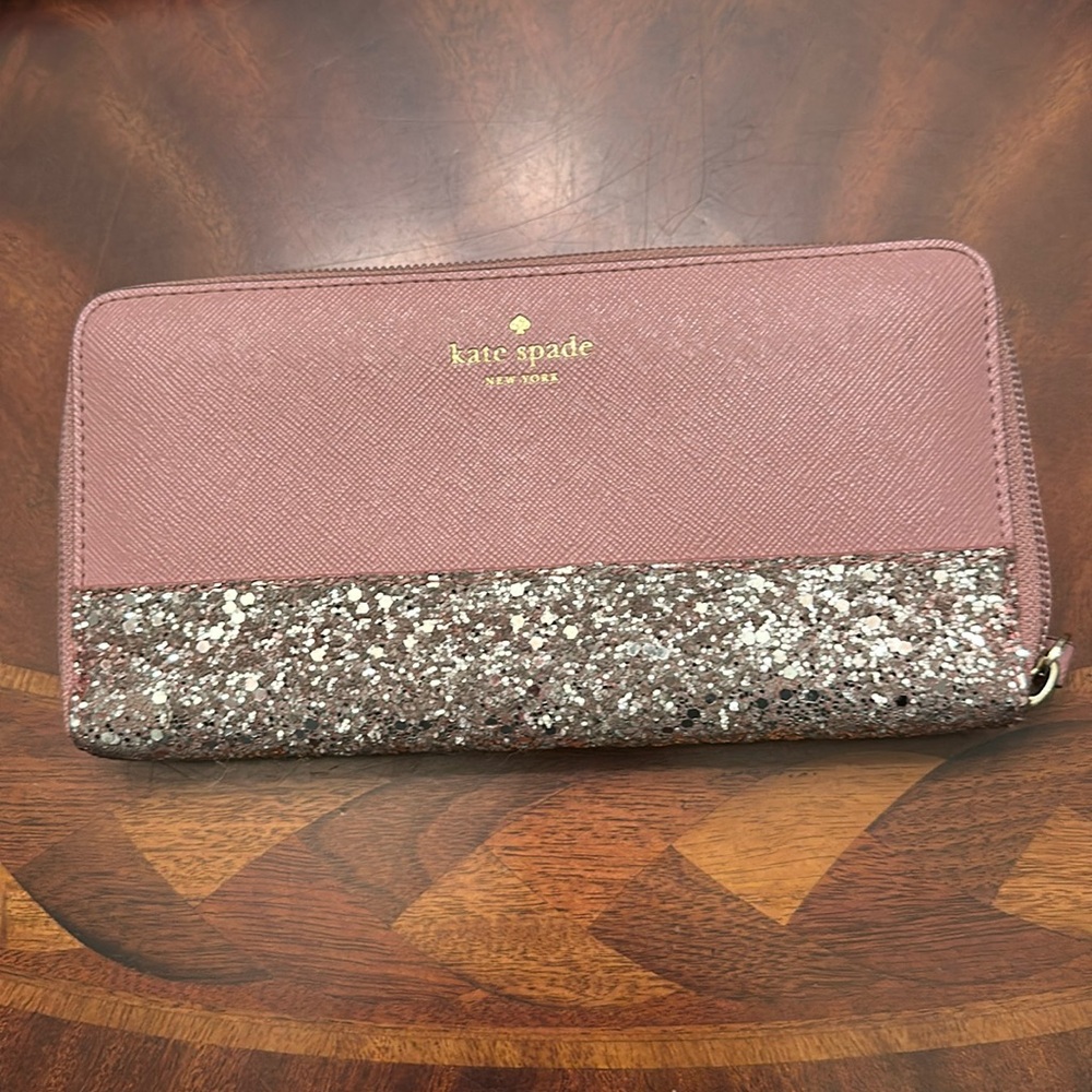 Kate Spade Greta Court glitter wallet